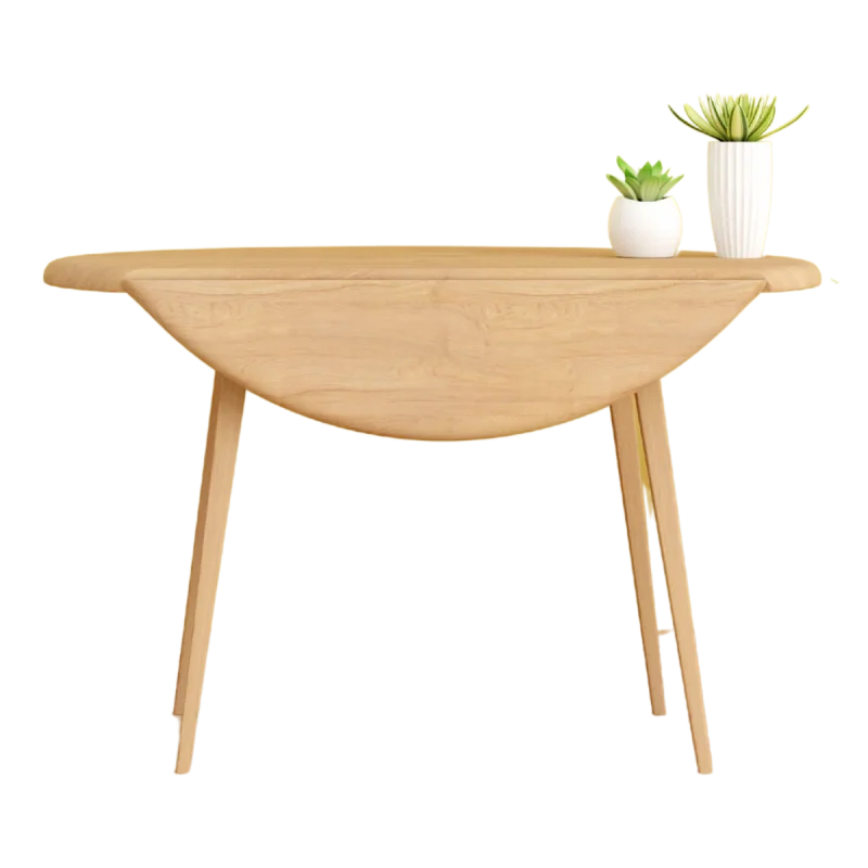 Wooden curved table