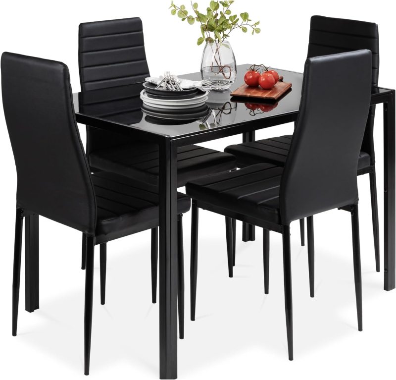 Maximize your dining space with a modern glass dining set. Shop compact 5-piece sets perfect for small apartments and kitchens