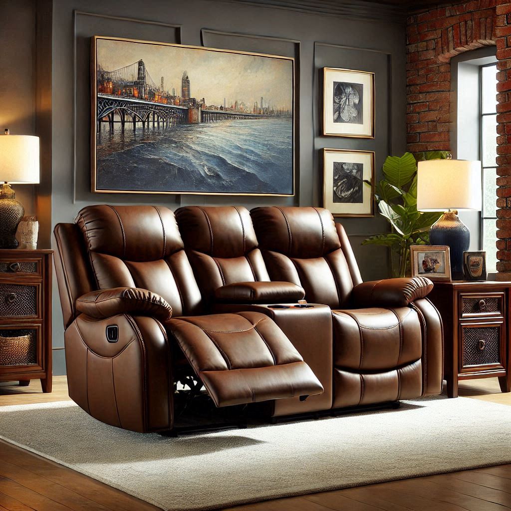 Leather Power Reclining Sofa under 1000$