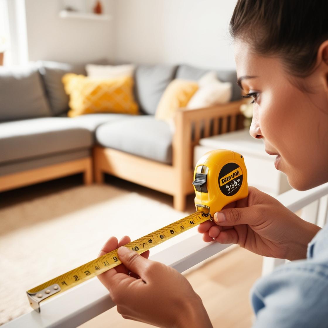 Measuring a small living room for furniture