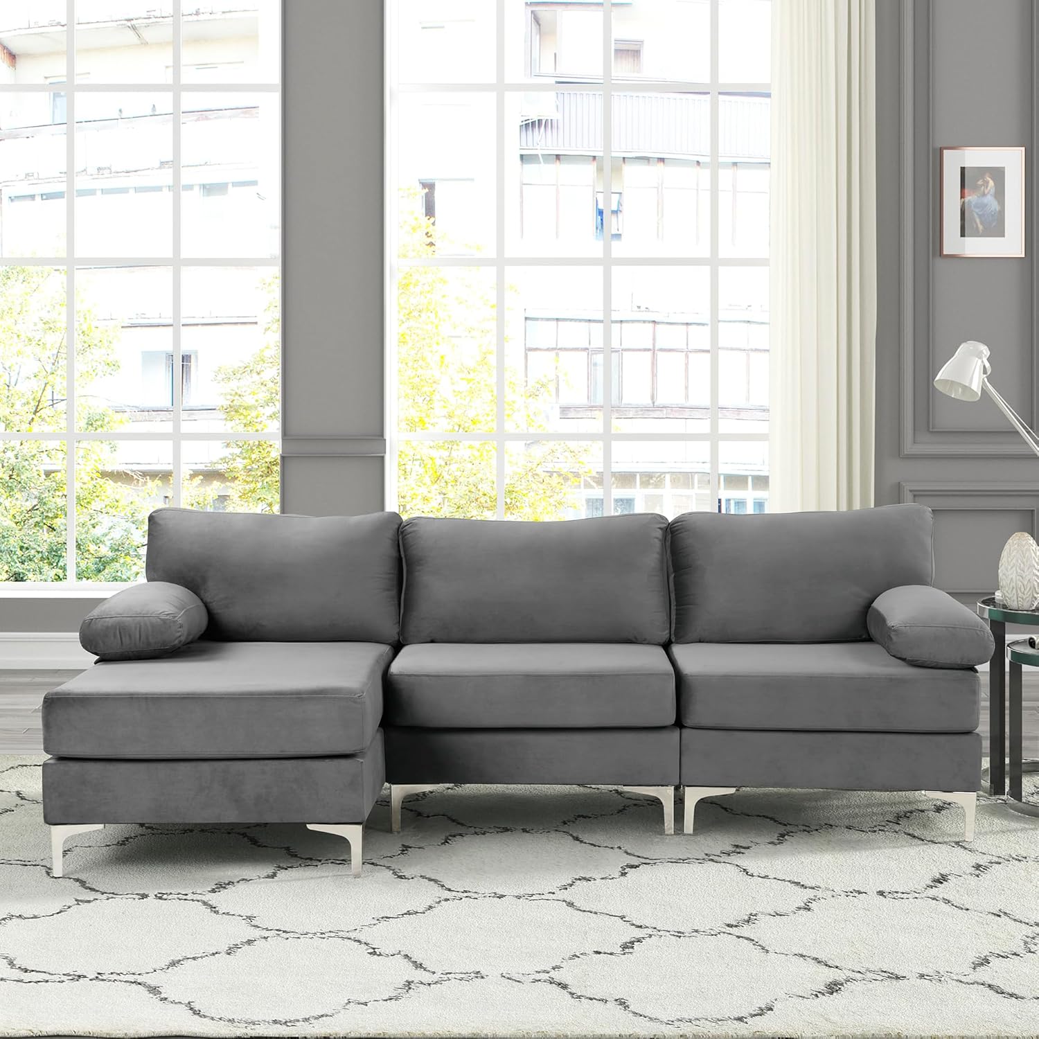 HONBAY Convertible Sectional Sofa with Reversible Chaise