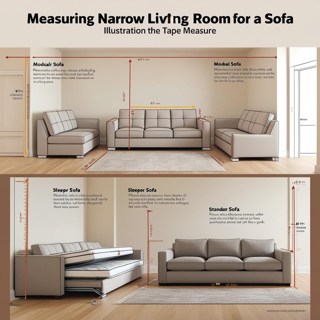 How to Measure a Narrow Living Room for a Sofa___Storage_ Maximize space with sofas that offer built-in storage compartments for blankets, pillows, or other items._Sleeper Options_ If you need a guest bed, consider