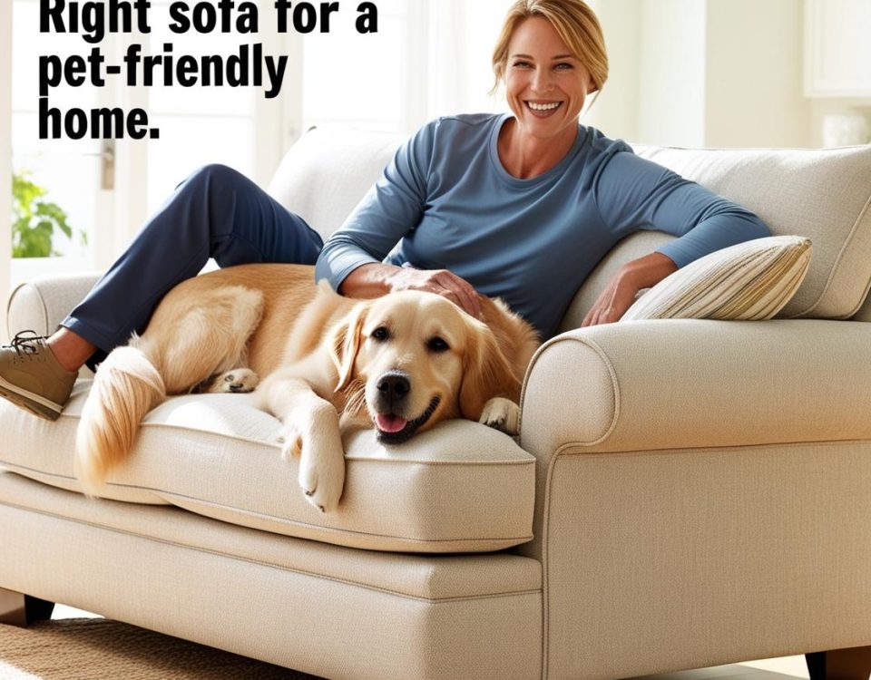 right sofa for pet friendly home image of a dog with owner with caption_right sofa for pet friendly home