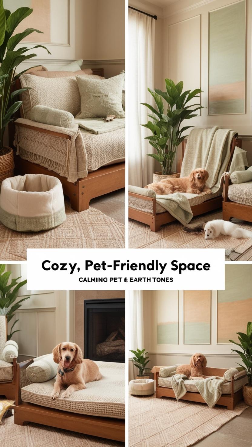 "Soft, breathable, and pet-friendly sofa cover offering comfort for you and your pets, paired with elegant home decor and vibrant accents."