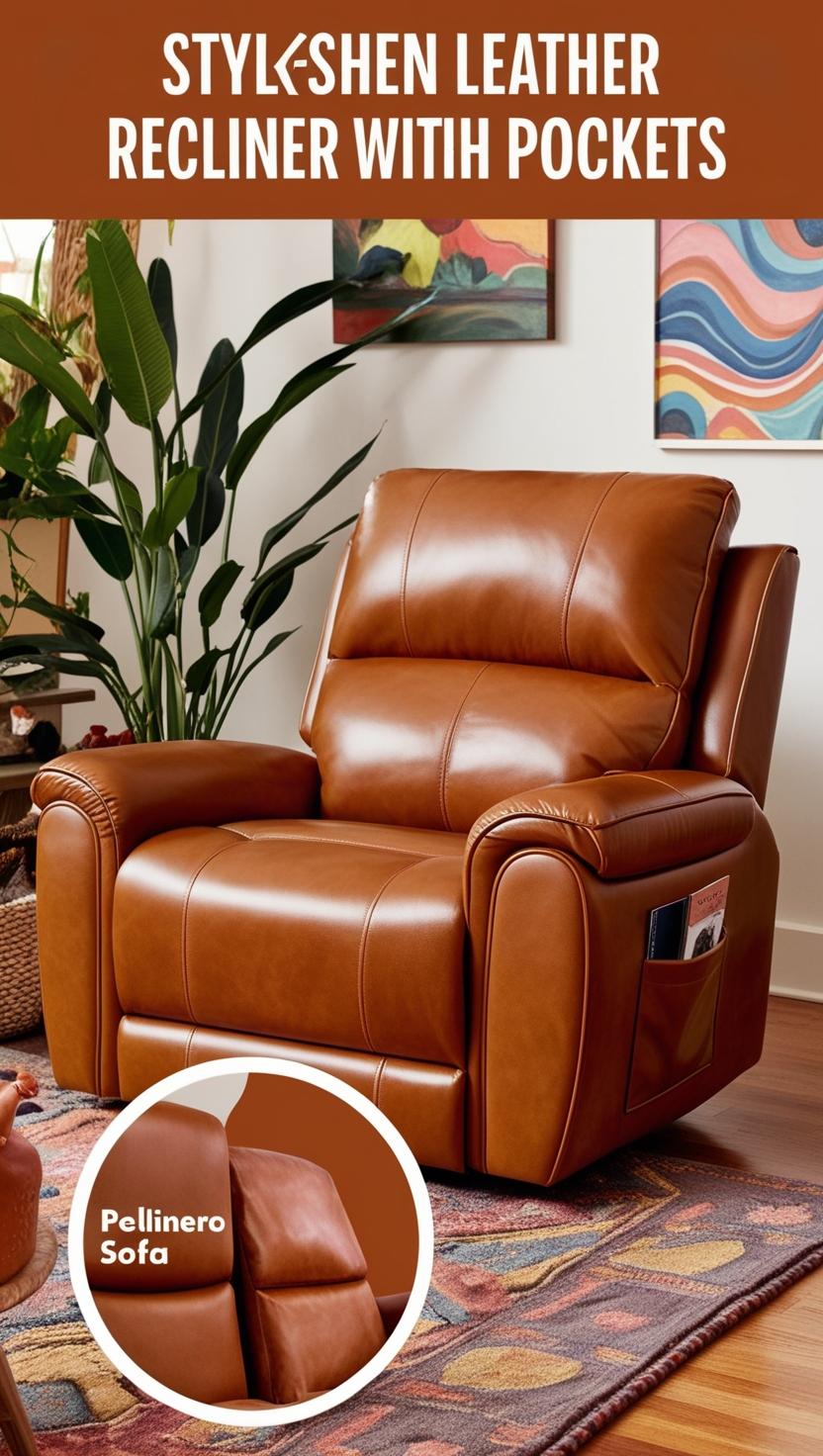 focus on express_The Pros of Leather Couches____Sure, here is an image featuring a cozy living room with a recliner sofa adorned with